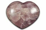 Polished Rose Quartz Heart - Madagascar #333911-1